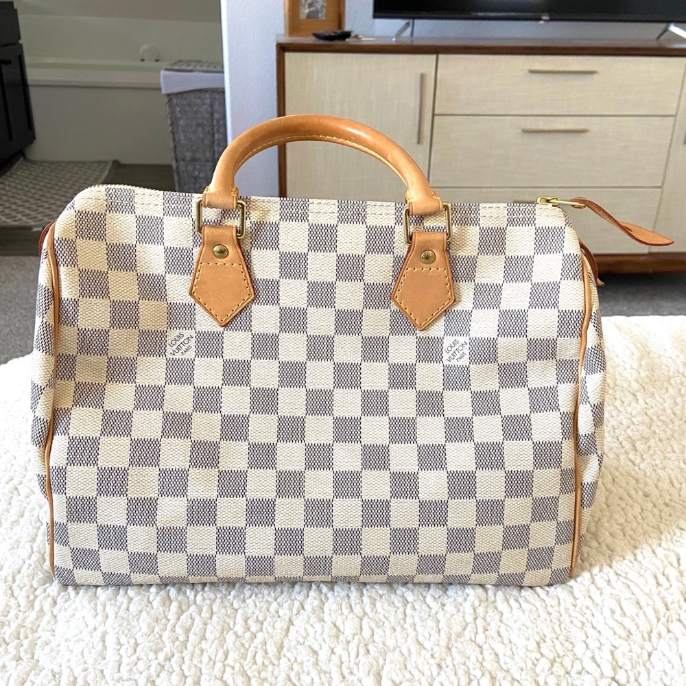 SOLD Authentic LV Speedy 30 in Damier Azur